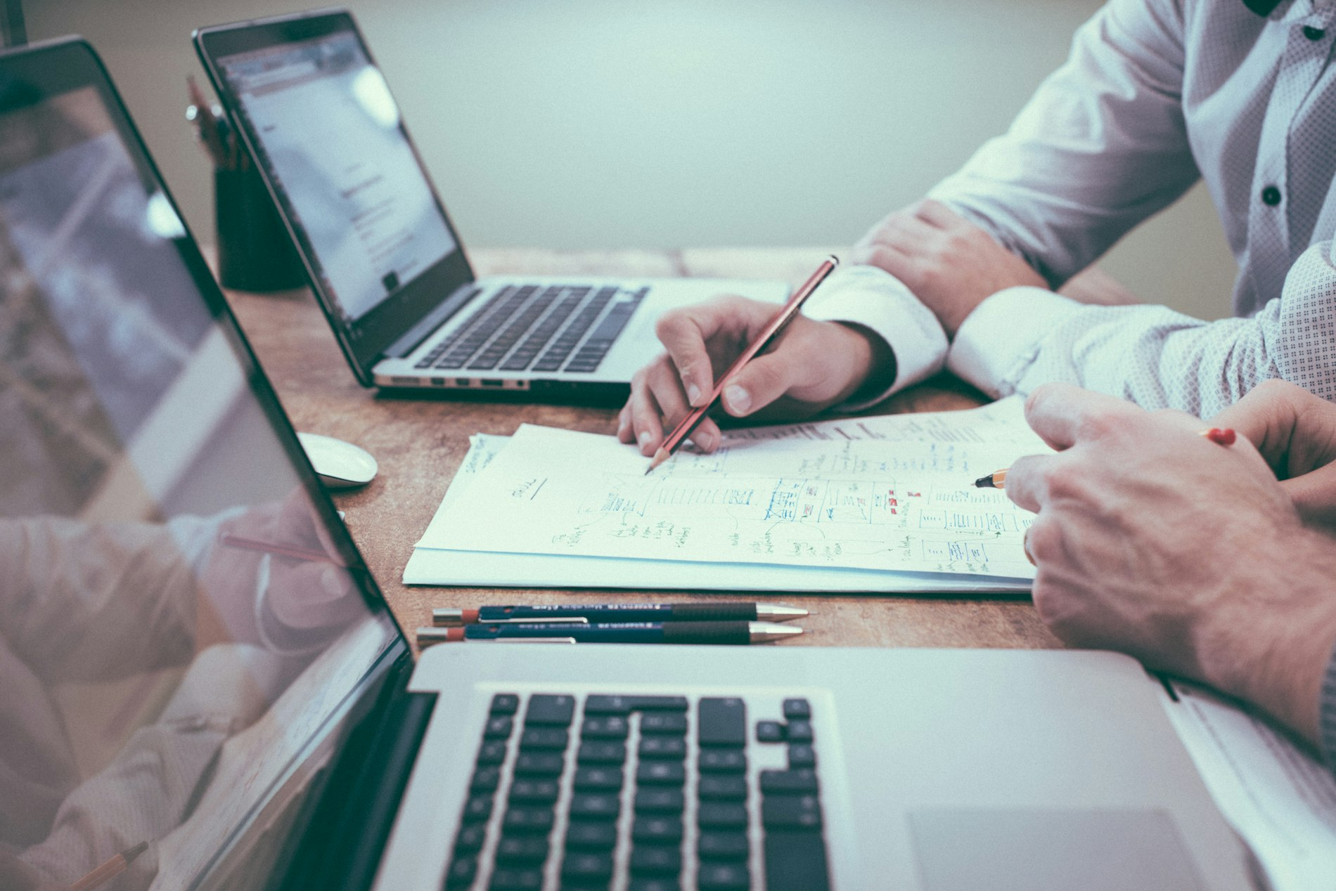 Financial documents on a desk